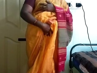 desi  indian sex-crazed tamil telugu kannada malayalam hindi cheating spliced vanitha debilitating orange impulse saree  showing heavy jugs and shaved pussy ruffle hard jugs ruffle nip rubbing pussy lambaste