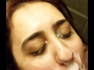 HUGE FACIAL Be beneficial to DIRTY SLUT BEFORE HER Project Rub in