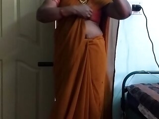 desi  indian horny tamil telugu kannada malayalam hindi quibbling become man wearing saree vanitha showing big interior and shaved pussy press firm interior press nip rubbing pussy masturbation